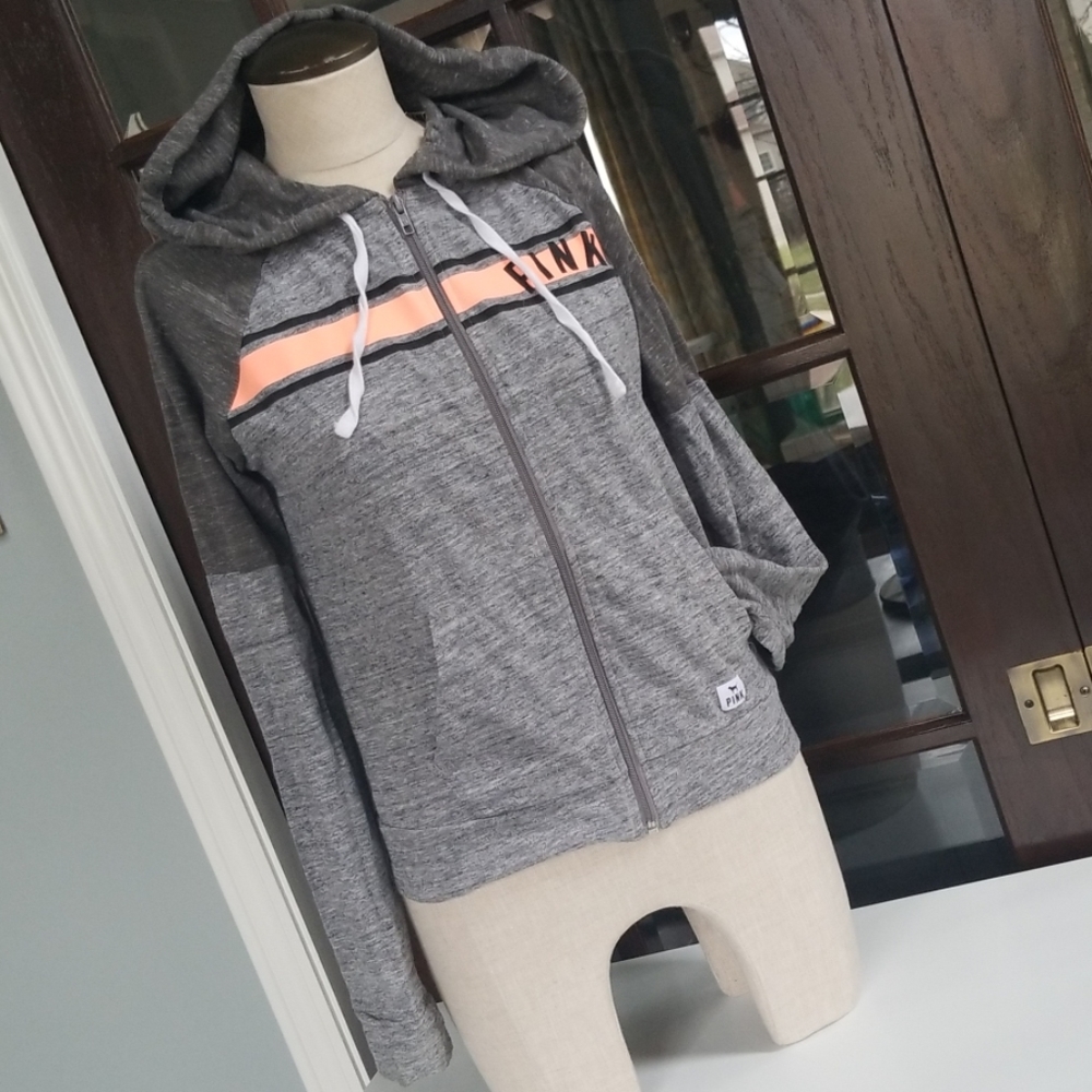 PINK Victoria's secret logo sweatshirt zipper